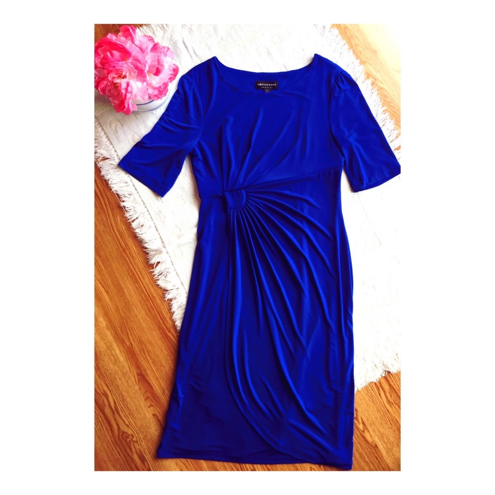 Connected apparel Royal blue dress
